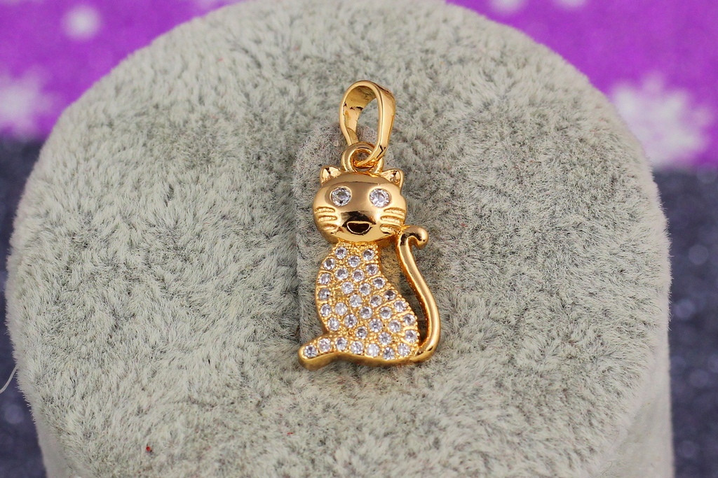 

Кулон Xuping Jewelry котик 1,8 см золотистый