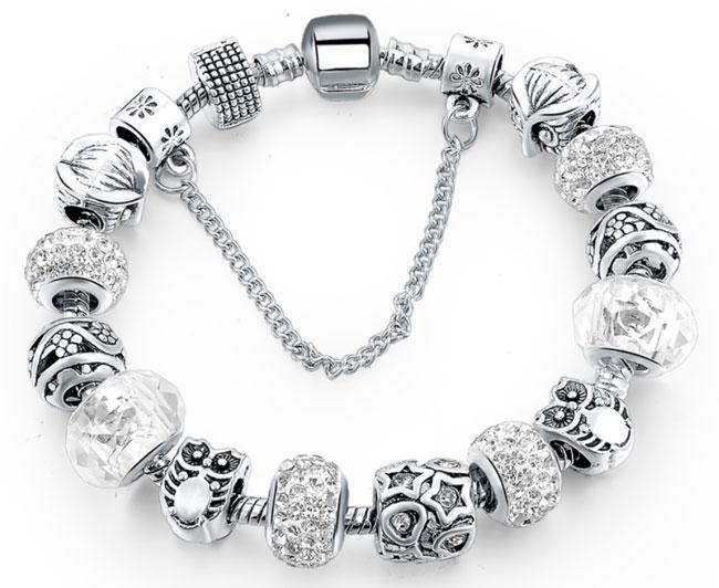 

Женский браслет Primo OWL в стиле PANDORA - White