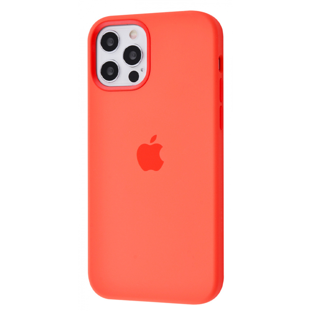 

Чехол Silicone Case with MagSafe and Splash Screen для iPhone 12/12 Pro electric orange