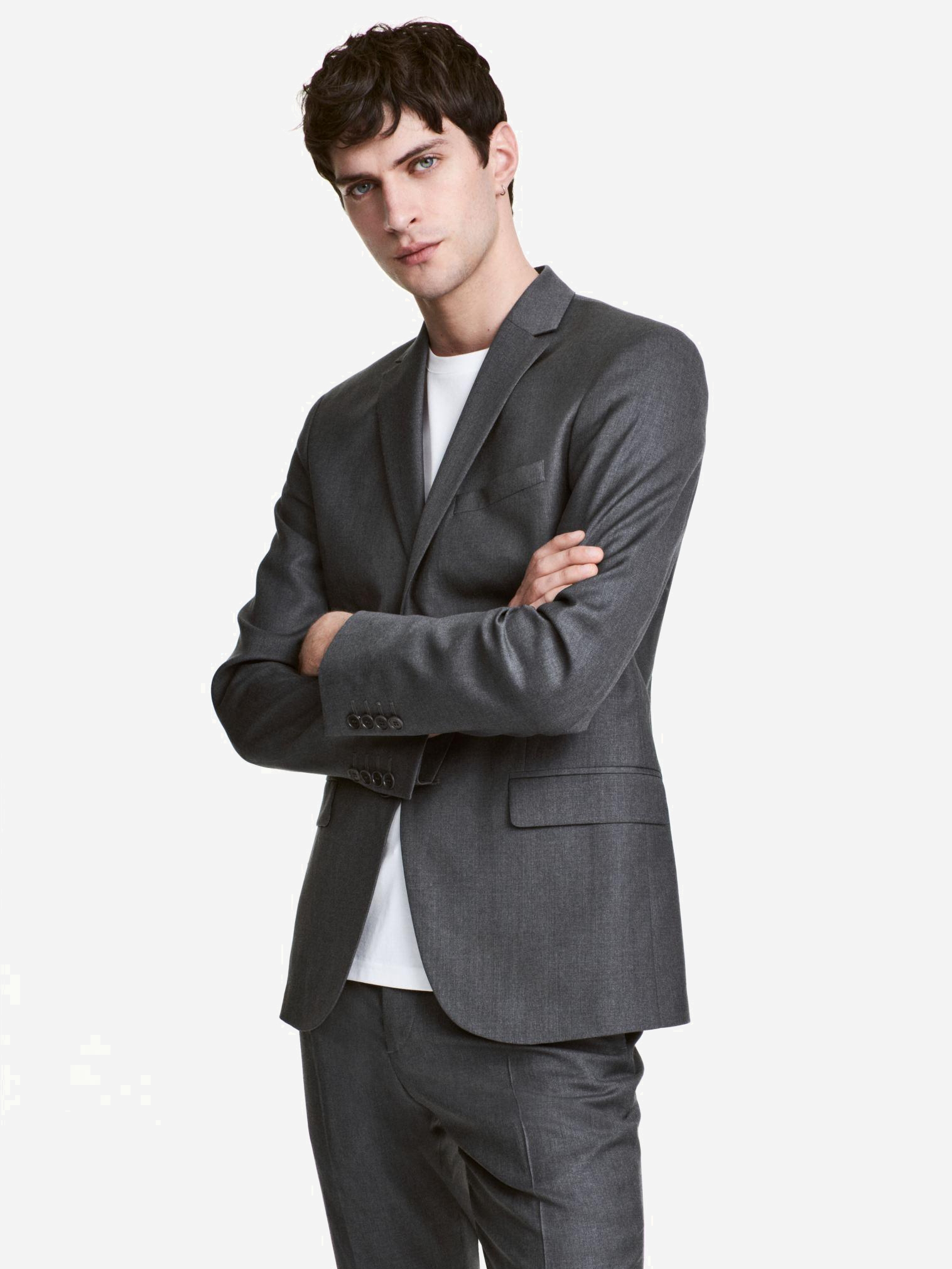

Пиджак H&M XAZ124533NPTY  Темно-серый, Пиджак H&M XAZ124533NPTY 48 Темно-серый
