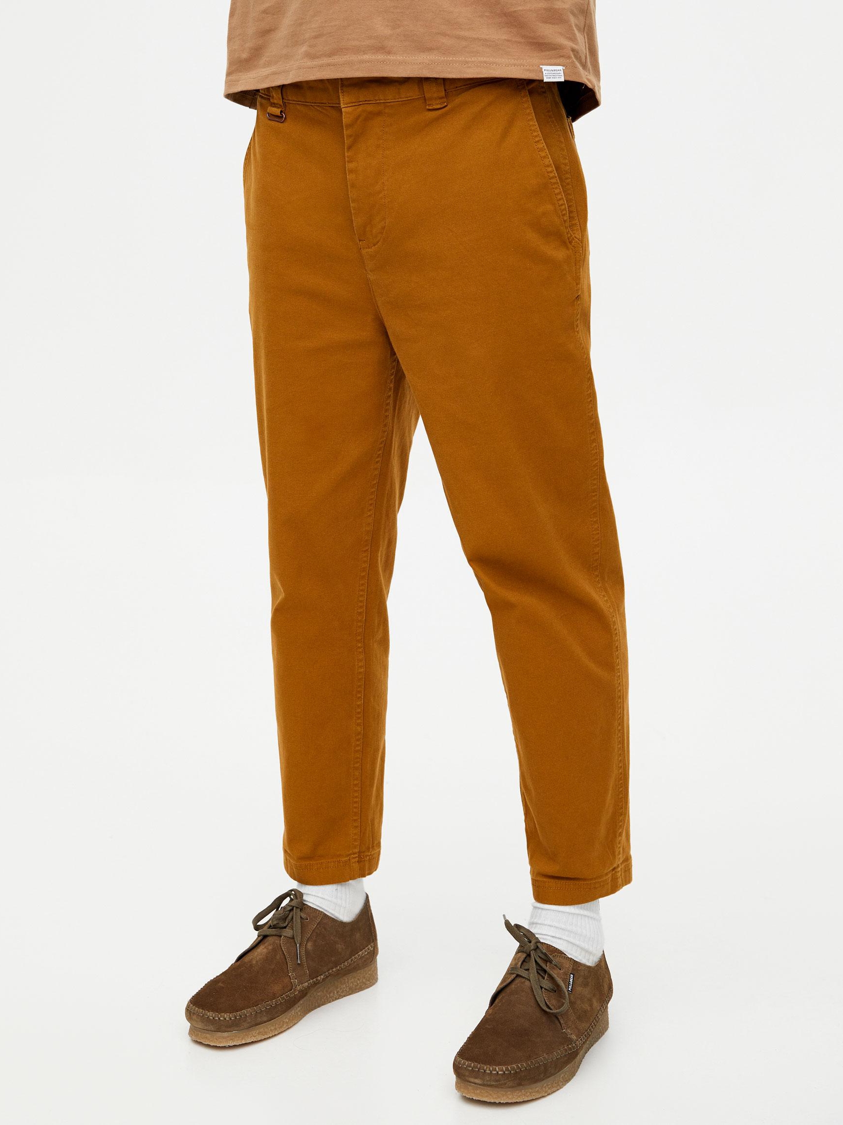 

Брюки Pull & Bear XAZ220260RAEM 48 Темно-бежевые