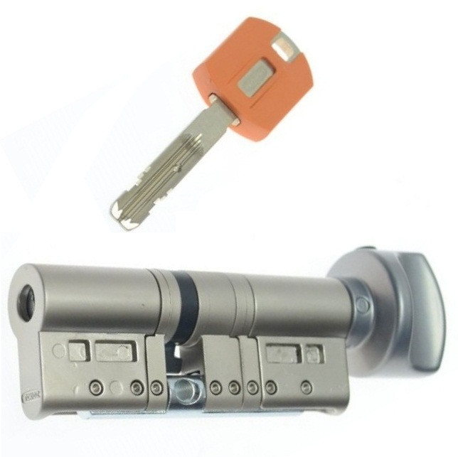 

Цилиндр TOKOZ PRO 95 45x50Т (Никель мат.) ключ/тумблер