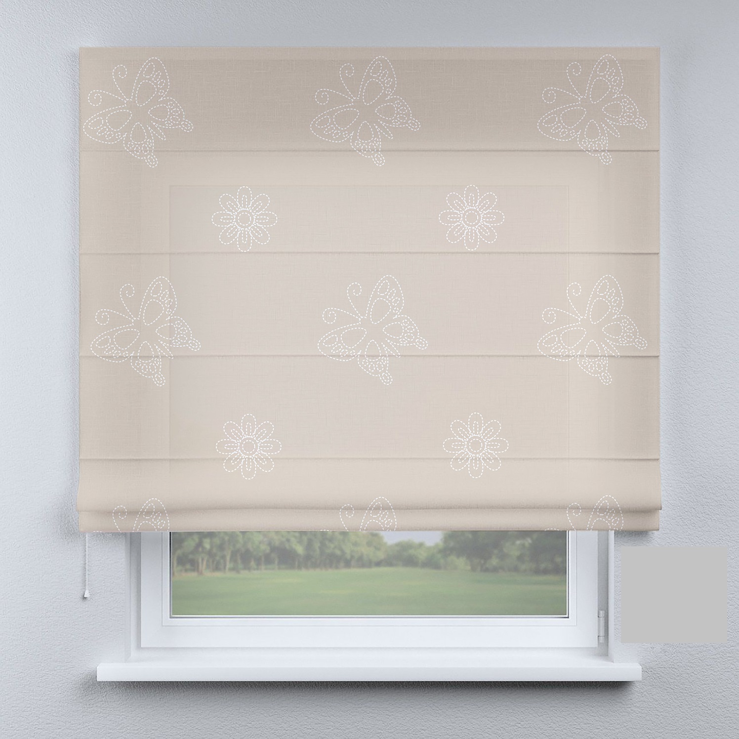 

Римские шторы DECOLIV бабочки коричневые 100*170см