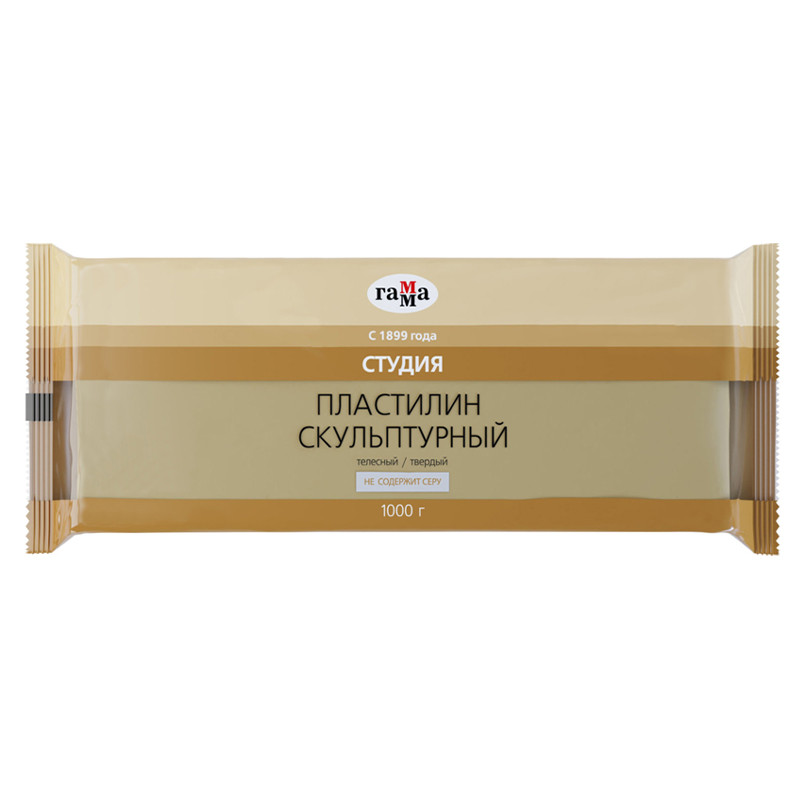 

Пластилин скульптурный Гамма Студия твердый, 1000 г Телесный