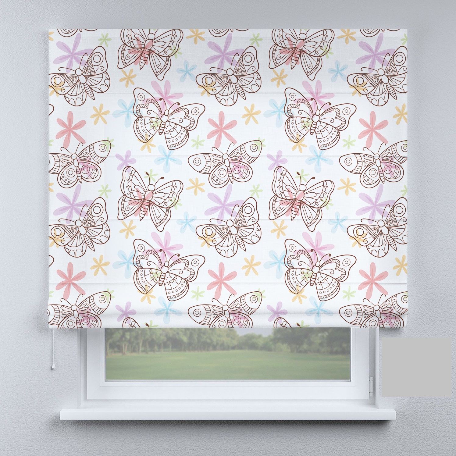 

Римские шторы DECOLIV бабочки Папилио-коричневые 80*170 см