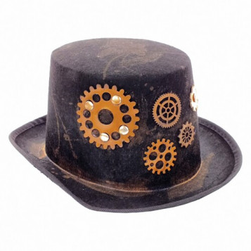 

Цилиндр Steampunk Гайки Halloween 19-484BLK-BZ
