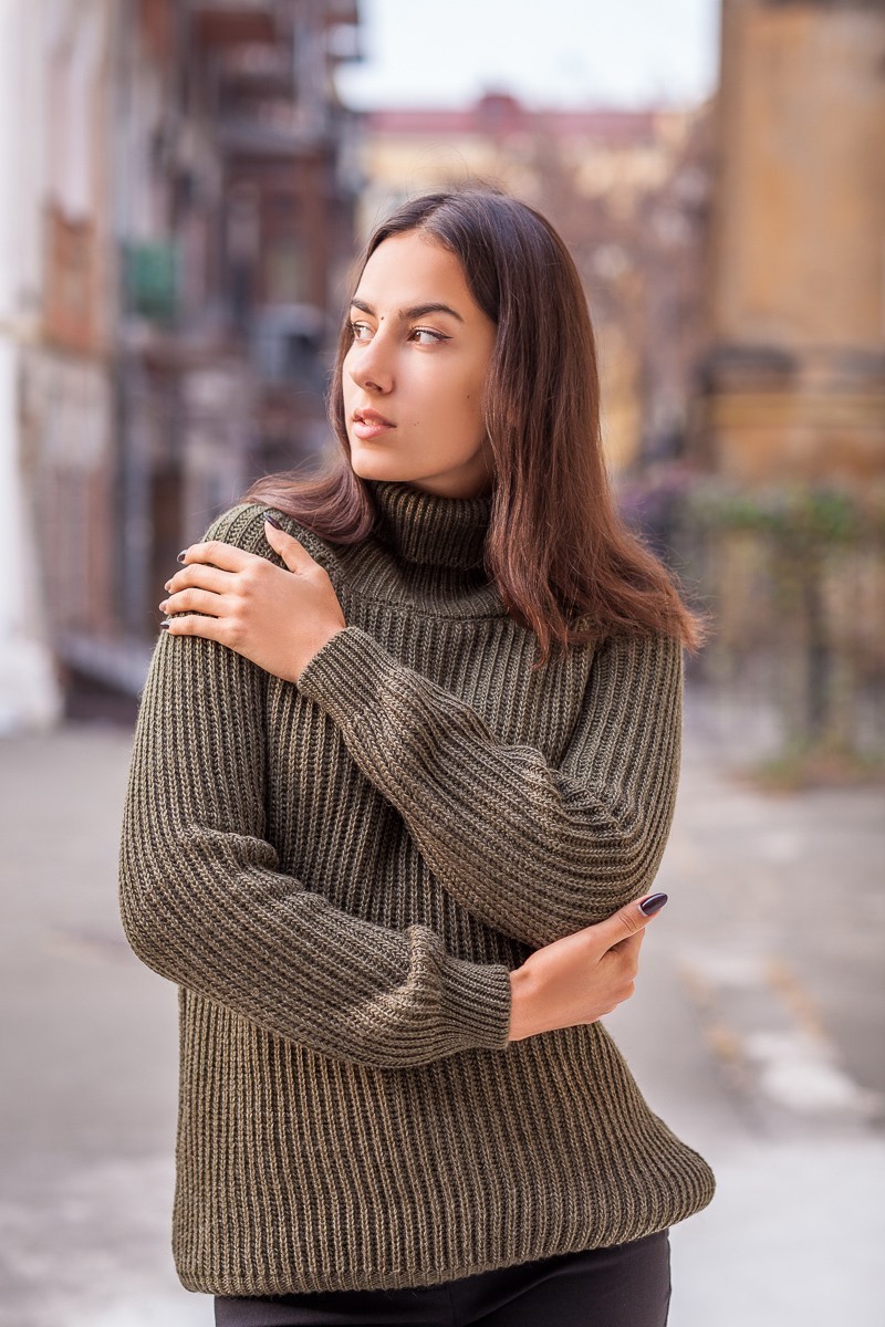 

Шерстяной свитер Pawa универсальный (S/L) хаки 43403622