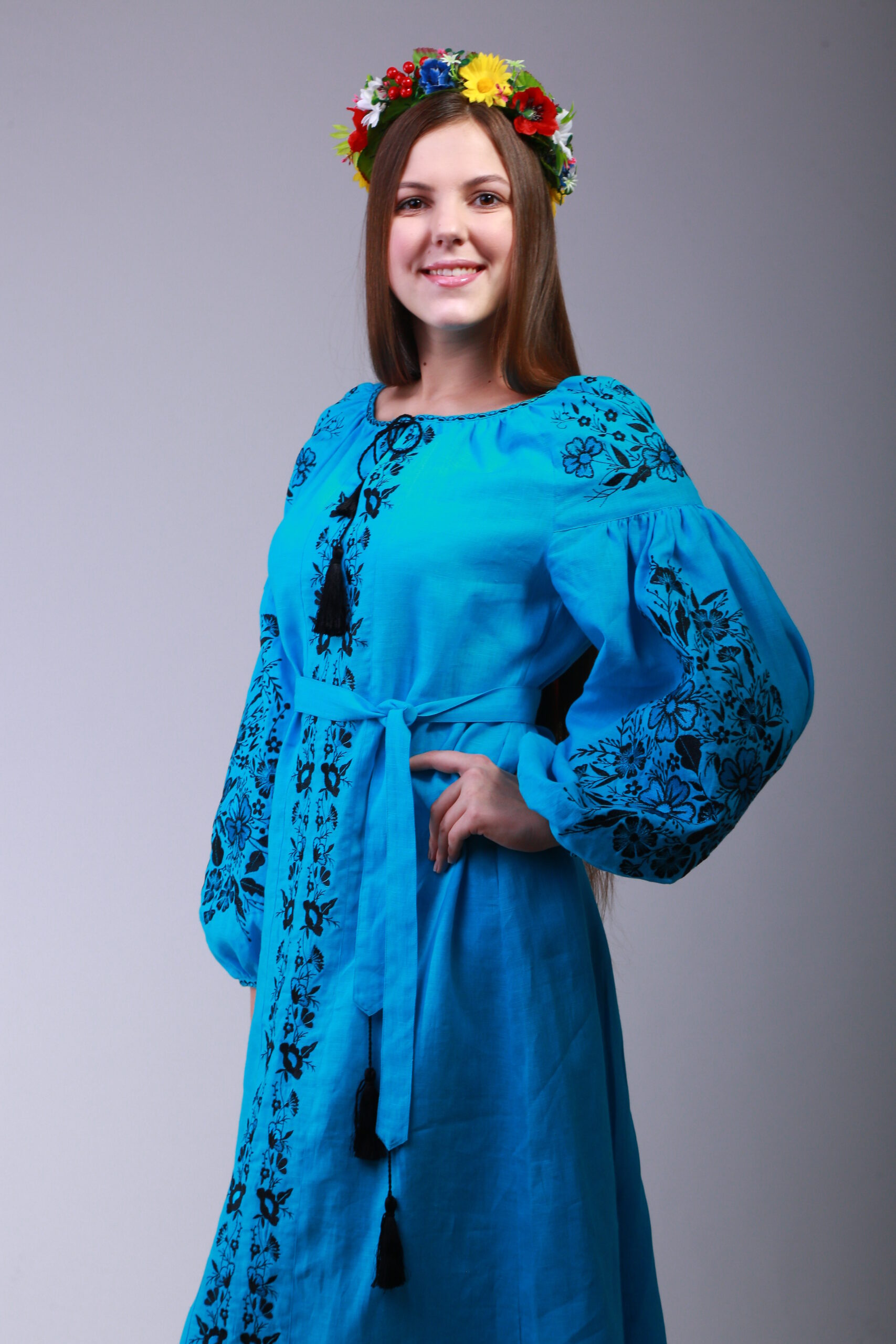 

Жіноча сукня Колос Квіткові Чари блакитна  (3101/1-11887, Жіноча сукня Колос Квіткові Чари блакитна 42 (3101/1-11887)