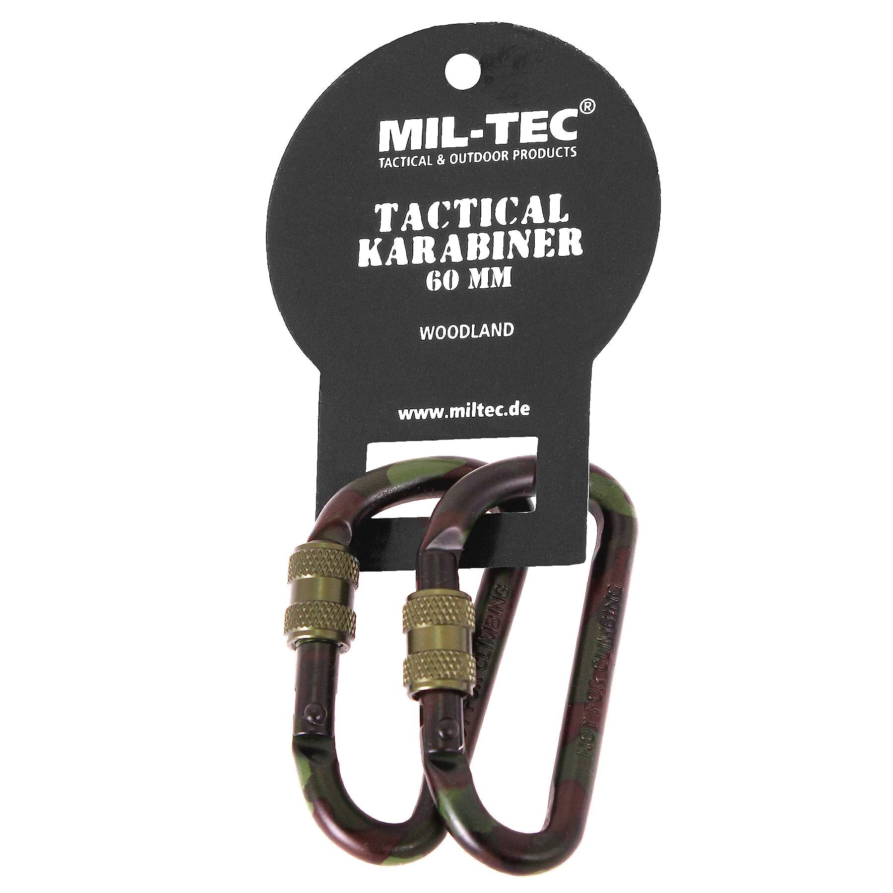 

Карабины тактические (2 шт.) 60мм Mil-Tec Tactical Carabiner Вудленд