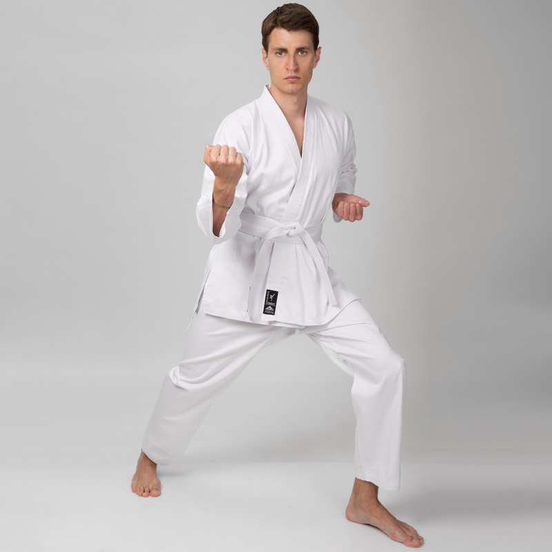 

Кимоно для каратэ Matsa MA-0016-0 белое (240 г/м2, хлопок 100%) рост 130 см