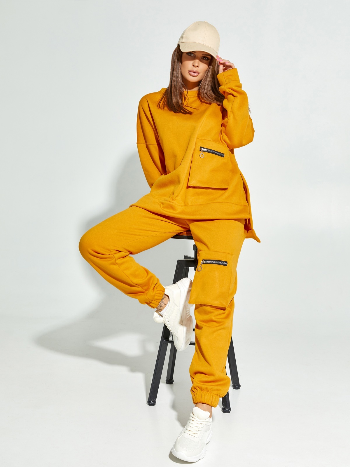 

Костюм ISSA PLUS SA-319 / Горчичный, Костюм ISSA PLUS SA-319 S/M Горчичный