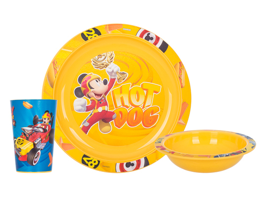 

Набір посуду для дітей Invictus Disney Mickey 3 предмети Жовтий (815805)