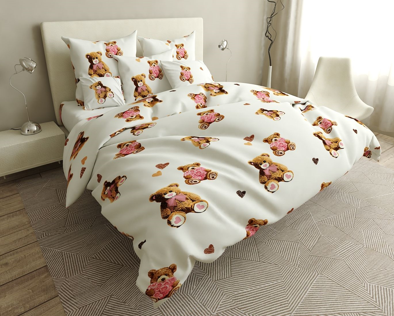 

Комплект постельного белья MirSon Сатин Premium 22-1246 Love Berry Семейный (2 x 160x220)