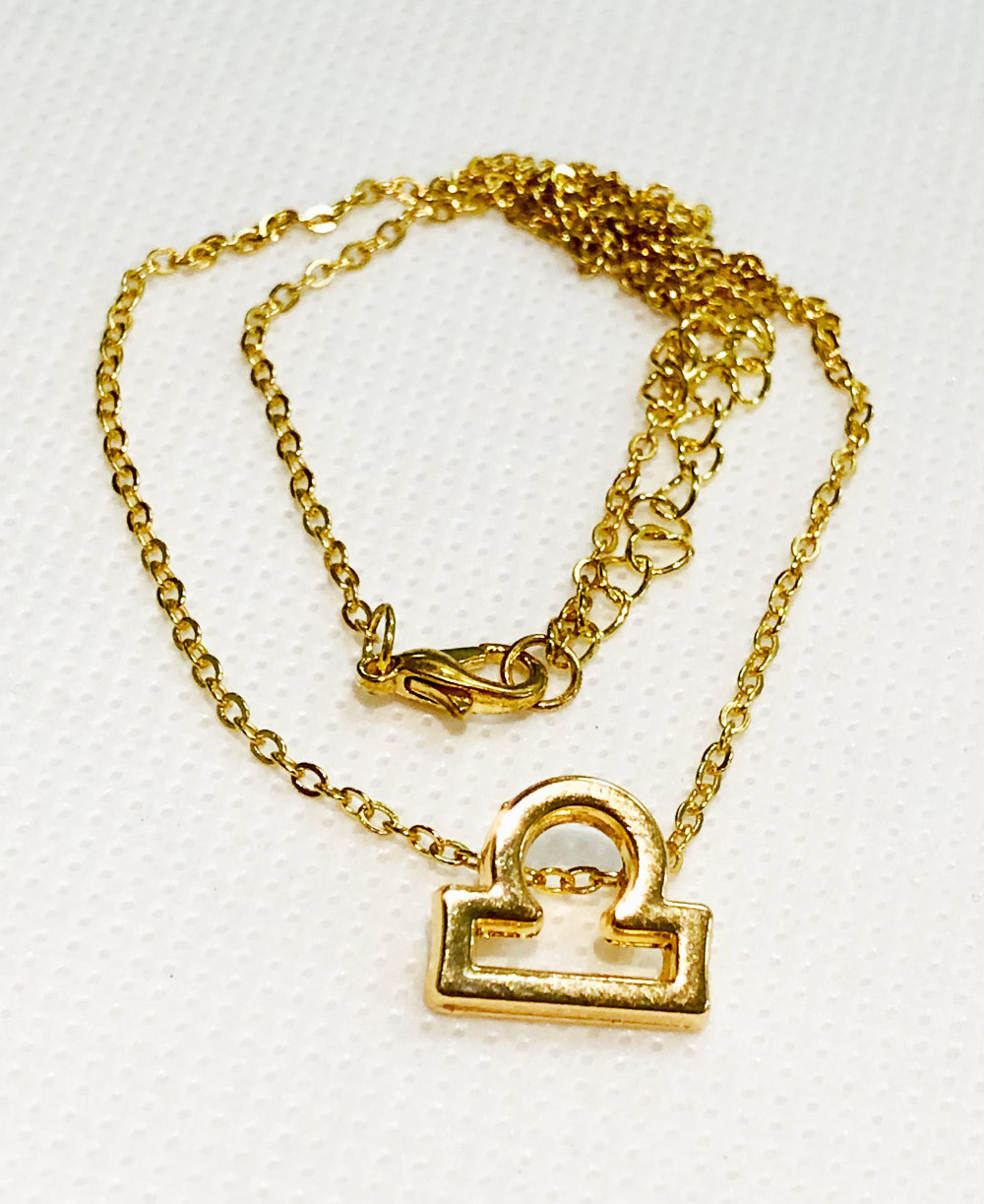 

Колье Primo с подвеской знак зодиака Libra (Весы) - Gold