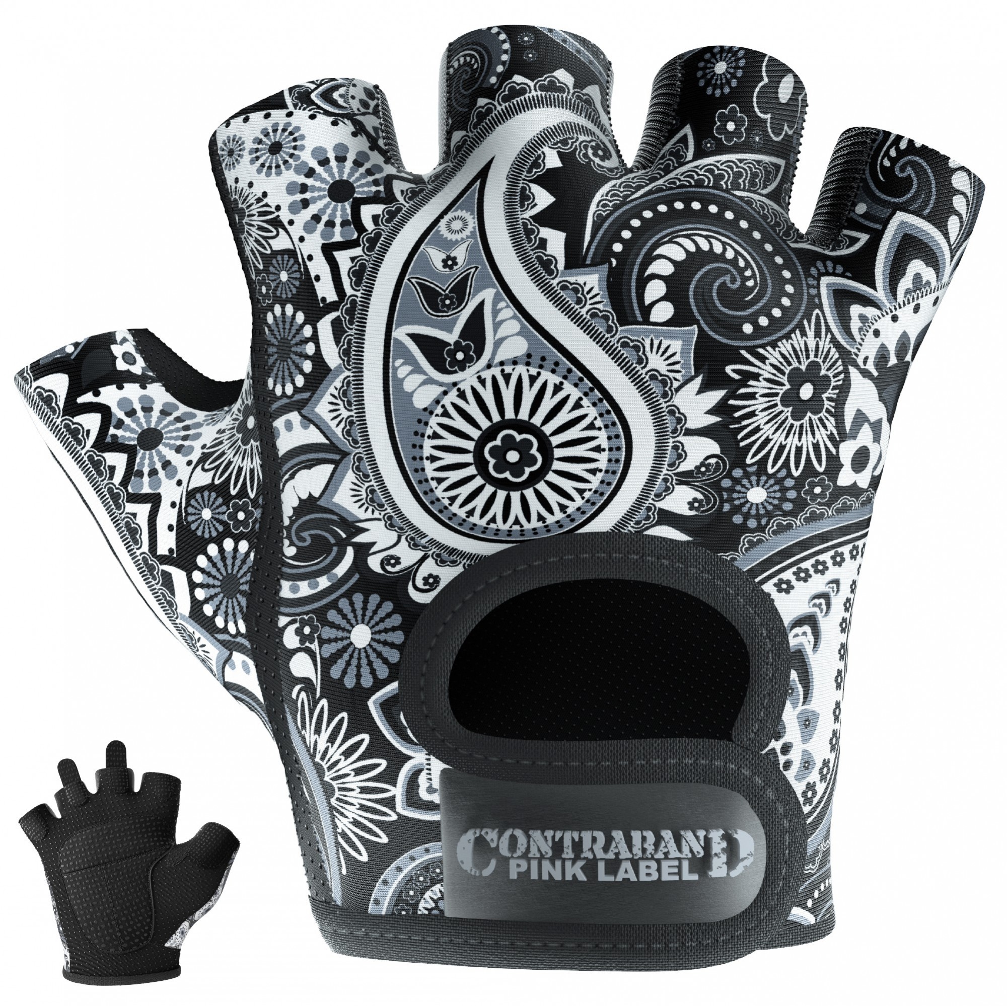 

Женские перчатки для фитнеса Contraband Pink Label 5387 Paisley Print Gloves (Серый L)