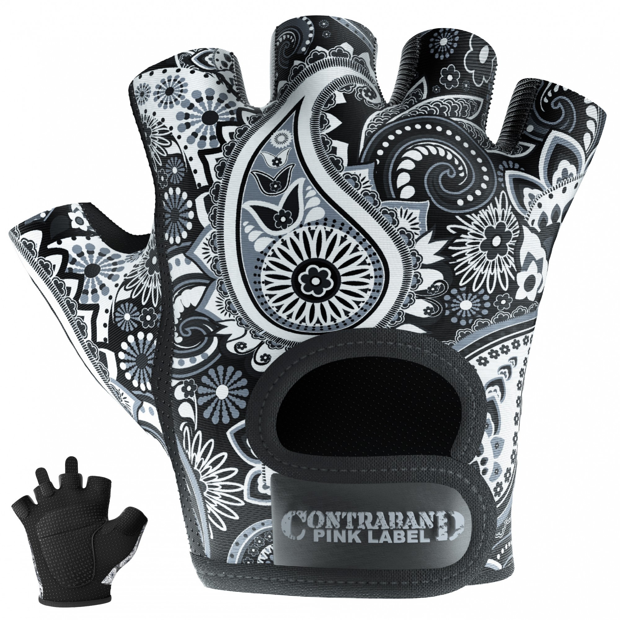 

Женские перчатки для фитнеса Contraband Pink Label 5387 Paisley Print Gloves (Серый M)