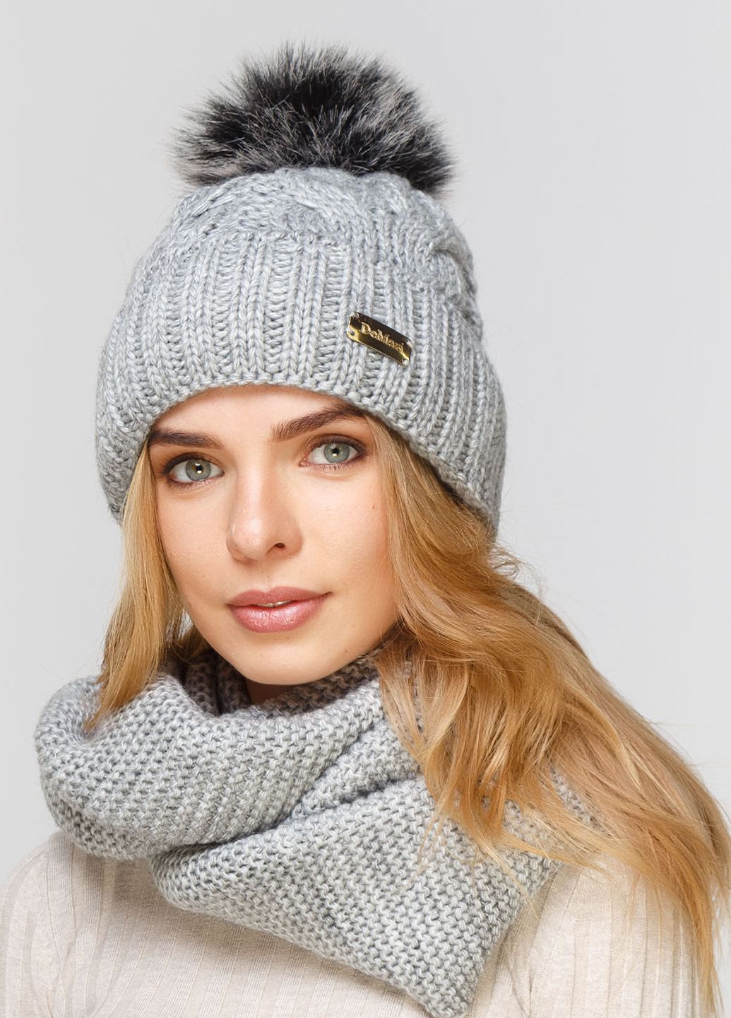 

Комплект (шапка, шарф-снуд) DeMari 56-60 см 660456