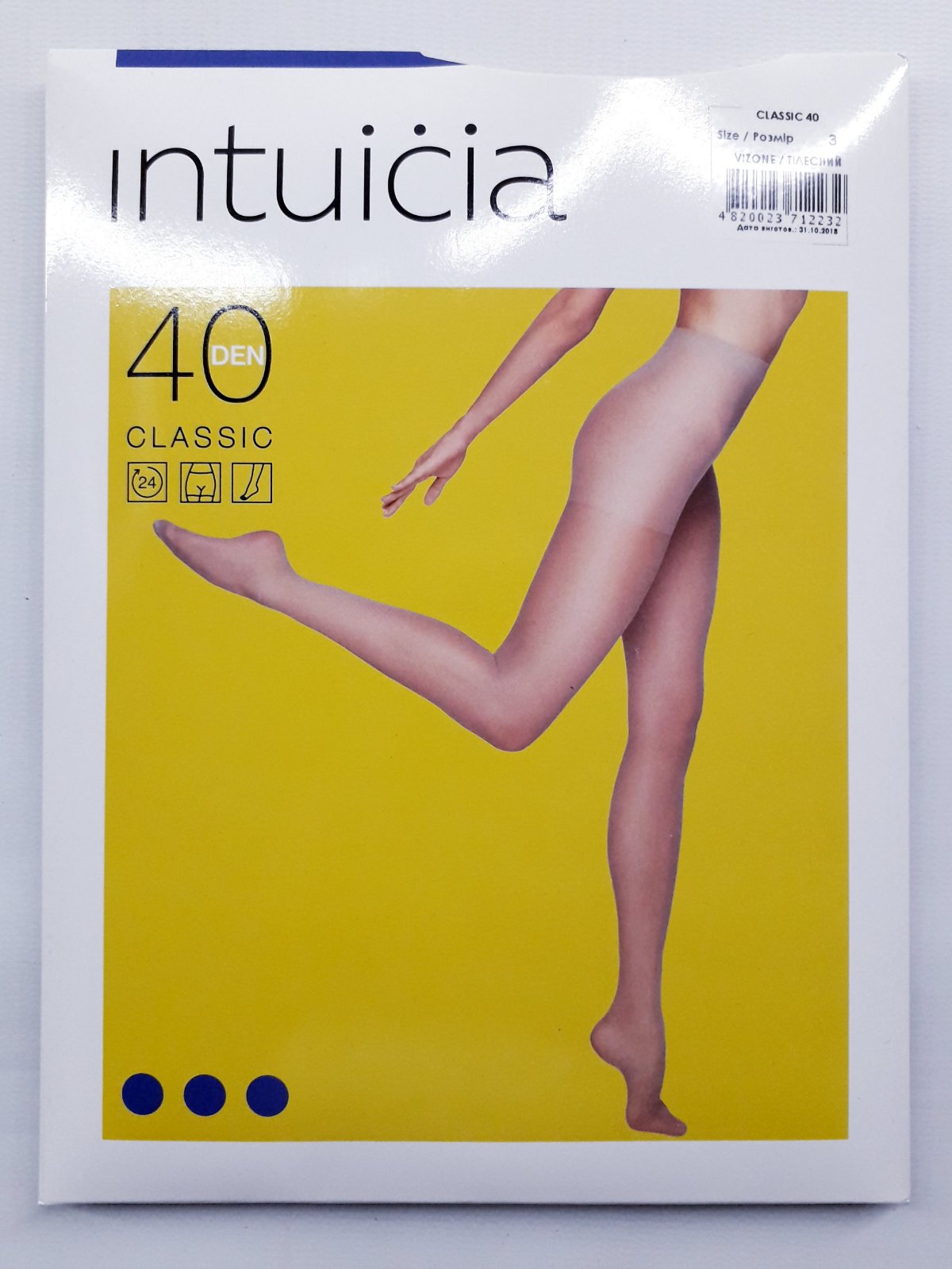 

Колготки 40 Den Intuicia CLASSIC (р) телесный, Колготки 40 Den Intuicia CLASSIC 3(р) телесный