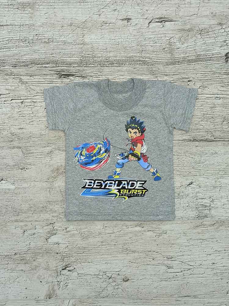 

Футболка для хлопчика сіра BEYBLADE 00066, 110-122 см. (5-6 років)