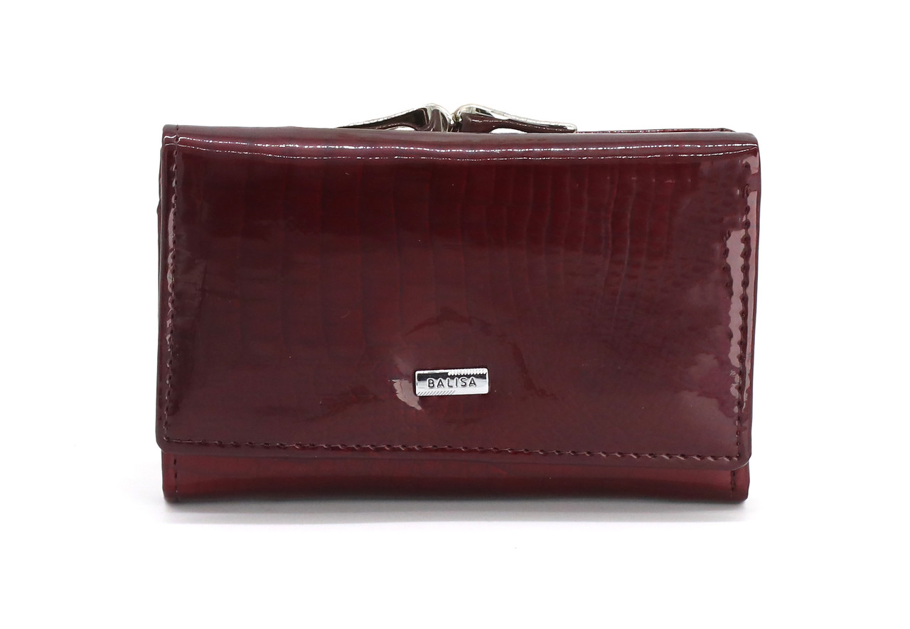 

Кошелек женский Balisa компактный, из лаковой кожи, красный B825-42