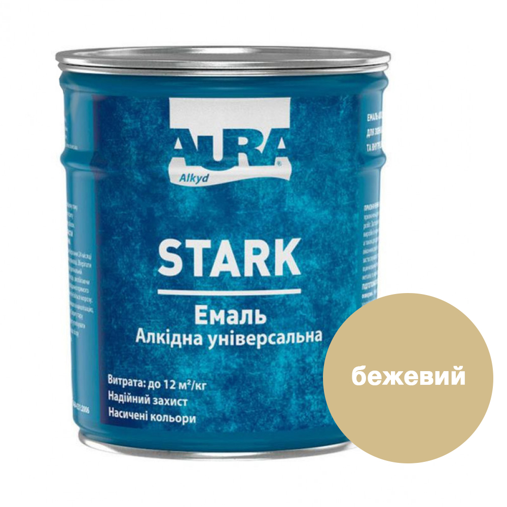 

Алкидная краска эмаль Aura Stark бежевый №14 2.8 кг