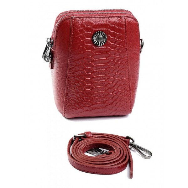 

Клатч женский натуральная кожа Parse 6168B Red