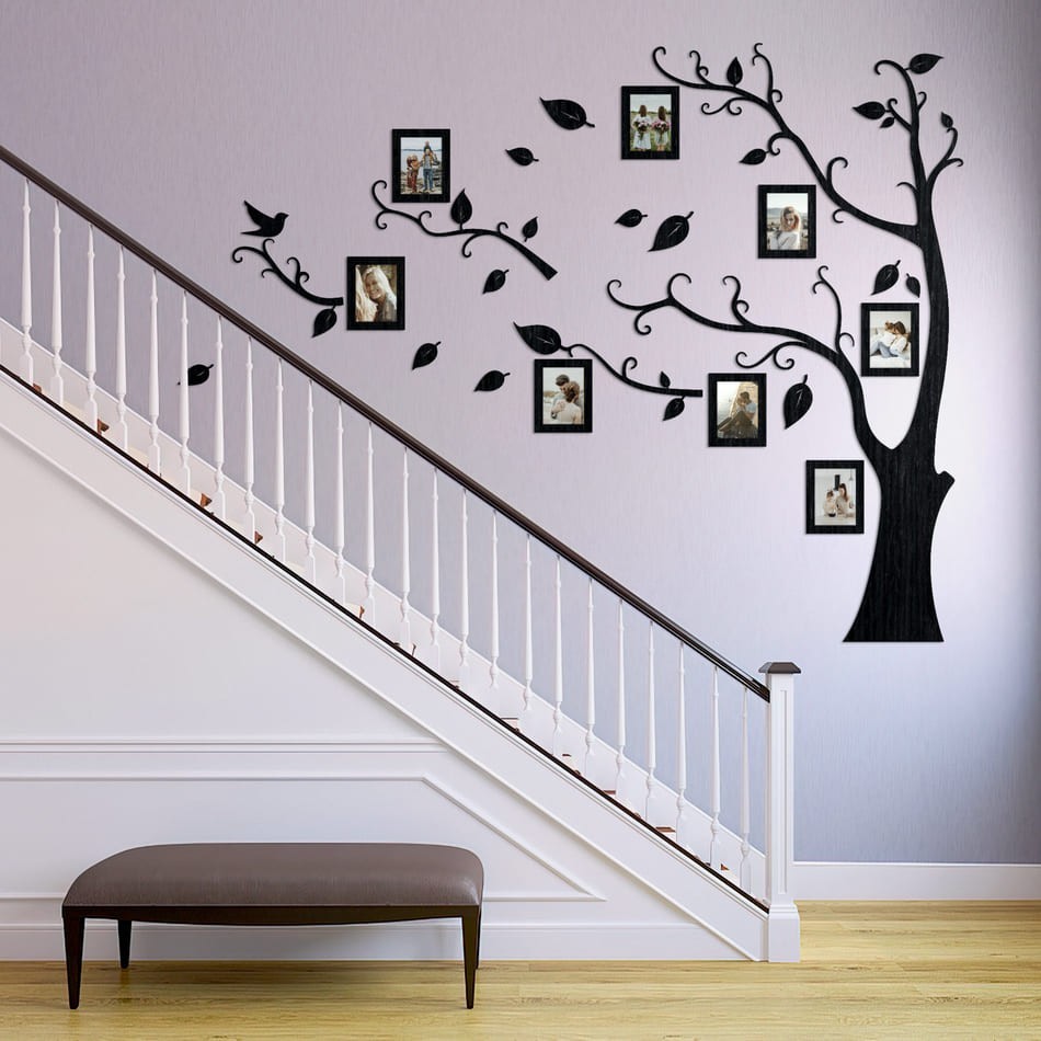 

Семейное дерево для фотографий 8 рамок LikeWood Leaves S 120 × 91 см Черный