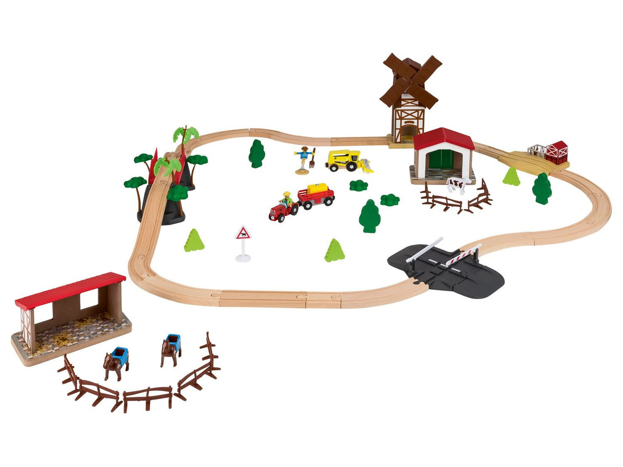 

Деревянная железная дорога Playtive Farm 57 эл.