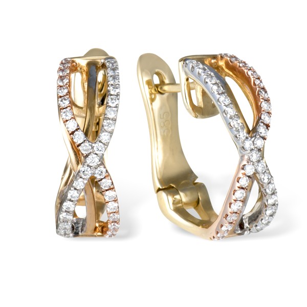 

Золотые серьги с бриллиантами Y 0223