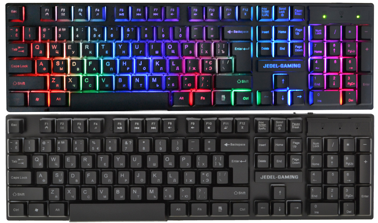 

Проводная игровая мембранная клавиатура ZYG 800 с RGB LED подсветкой