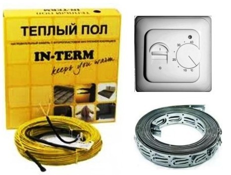 

Комплект теплого пола кабельного с механическим термостатом IN THERM 460W 22m