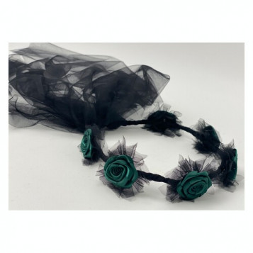 

Венок готическая невеста Halloween 20-900Emerald