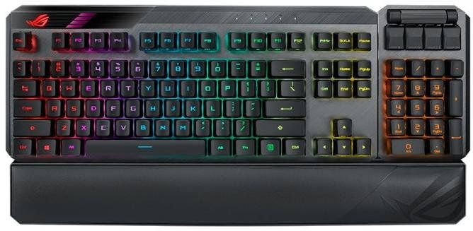 

ASUS Клавиатура игровая ROG CLAYMORE II Red Switch WL/BT/USB RU RGB, Black