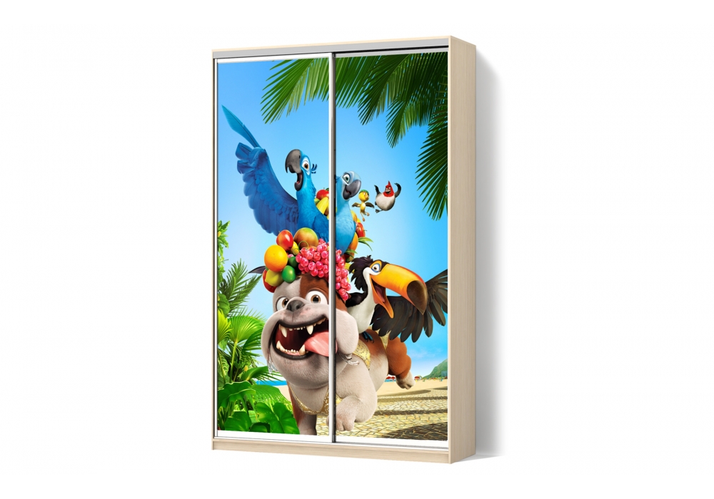 

Шкаф-купе Luxe 2 двери ФМП/ФМП рисунок De091 CLS - III 180 x 230 x 60 см