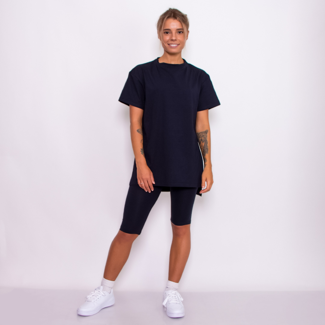 

Женский комплект (футболка и велосипедки) Teamv Special Темно-синий L-XL