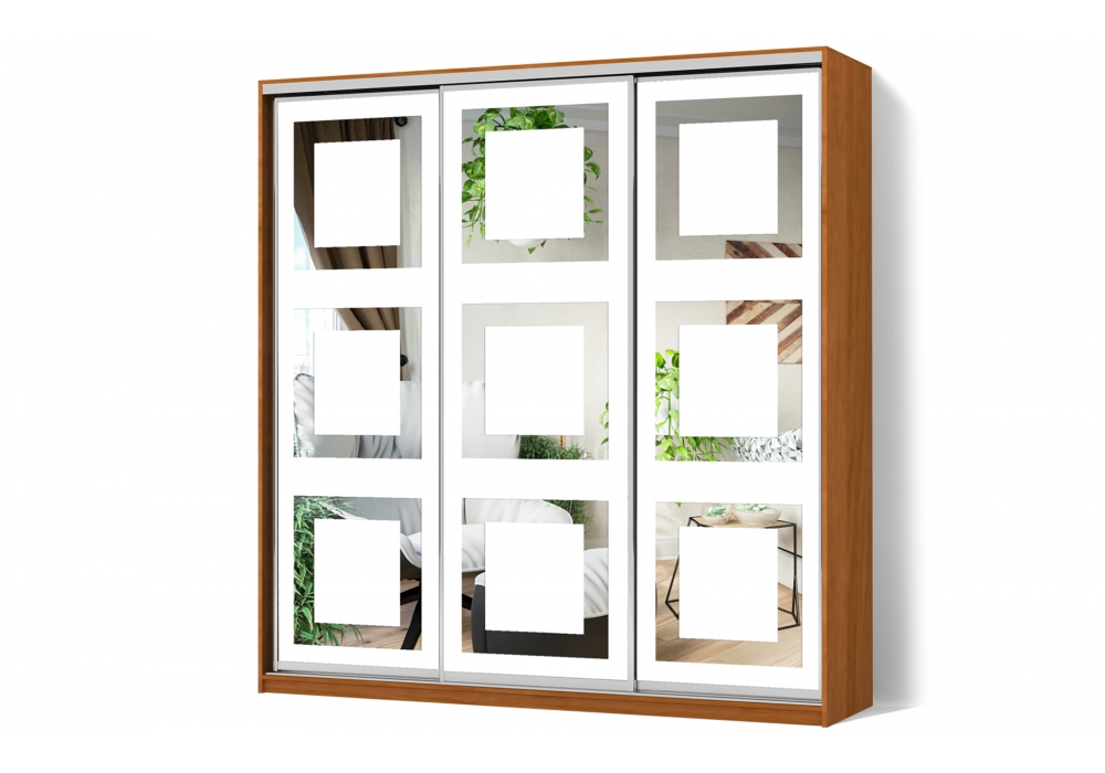 

Шкаф-купе Luxe 3 двери Пескоструй/Пескоструй/Пескоструй рисунок 66 CLS - IV 230 x 230 x 60 см