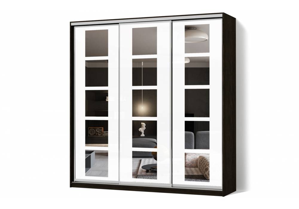 

Шкаф-купе Luxe 3 двери Пескоструй/Пескоструй/Пескоструй рисунок 58 CLS - I 230 x 210 x 45 см