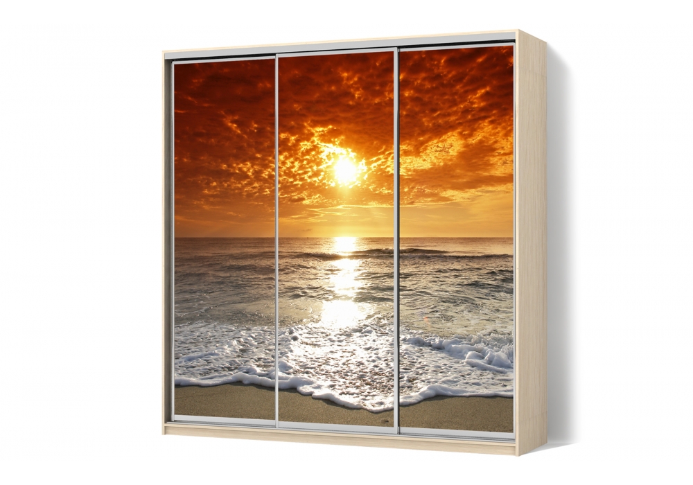 

Шкаф-купе Luxe 3 двери ФМП/ФМП/ФМП рисунок M094 CLS - IV 220 x 240 x 45 см