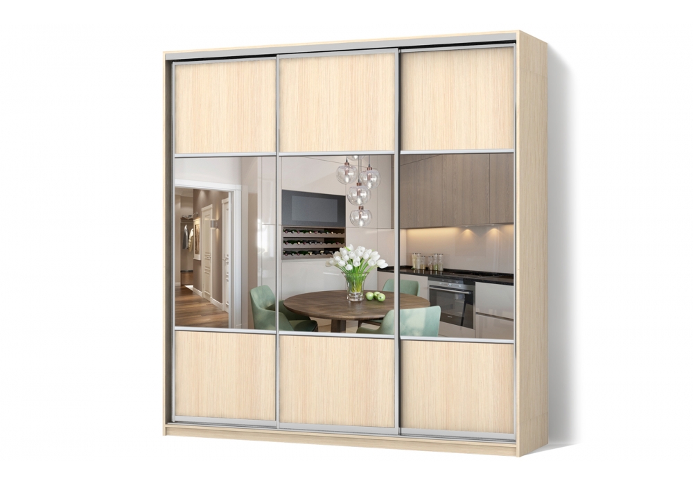 

Шкаф-купе Luxe 3 двери Комби/Комби/Комби рисунок 13-13-13 CLS - II 230 x 220 x 60 см