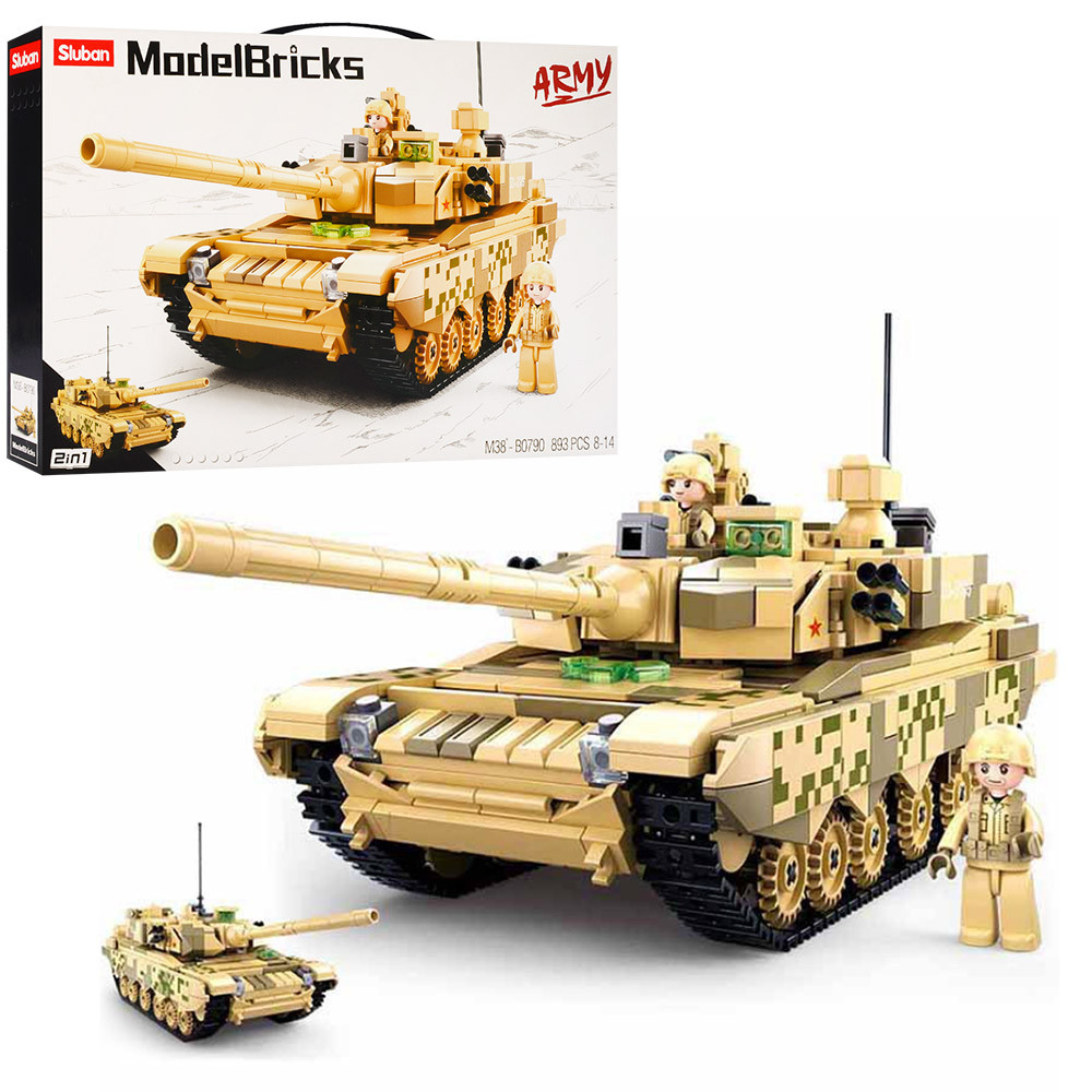 

Конструктор военная техника SLUBAN танк, фигурки, 893 деталей ( M38-B0790 )