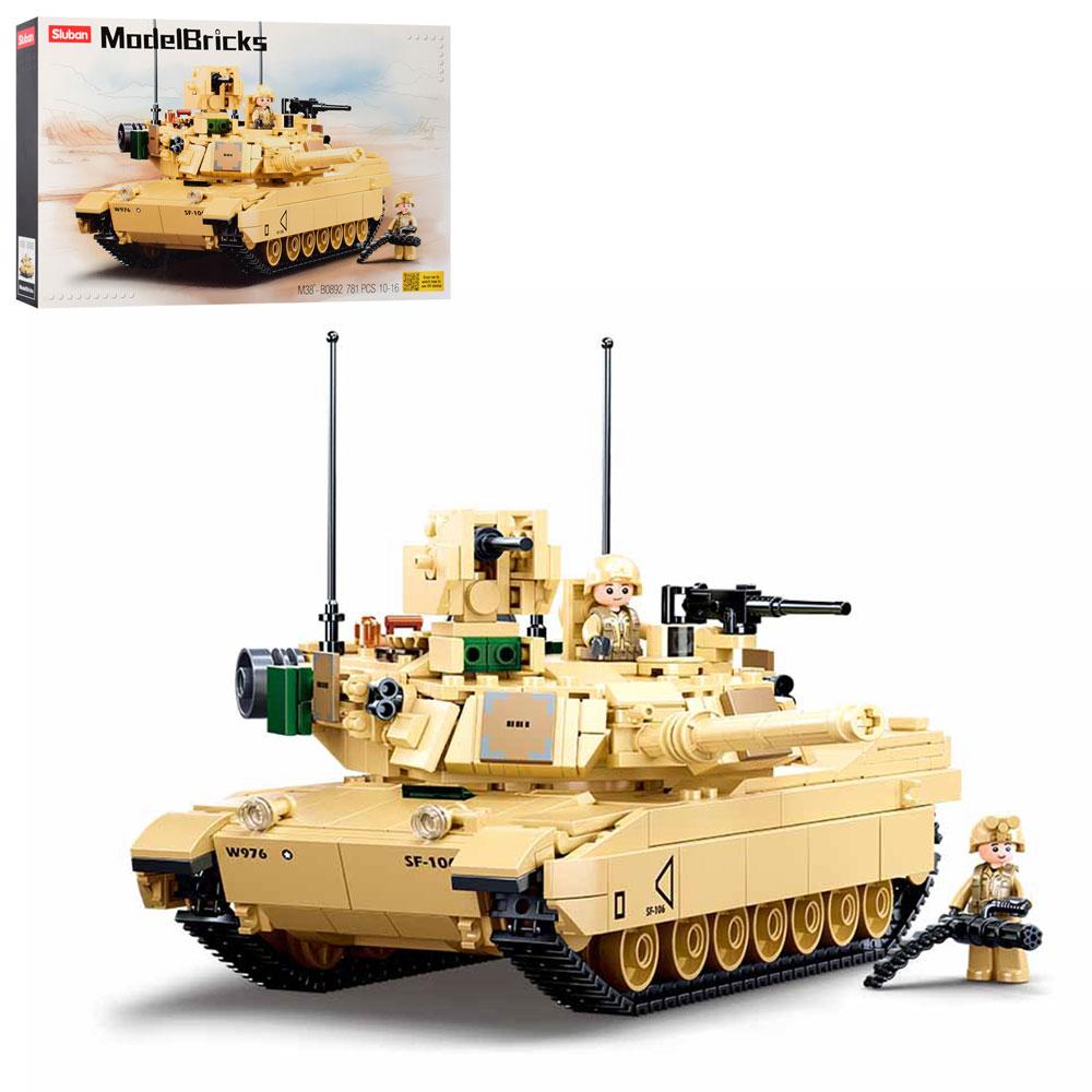 

Конструктор военная техника SLUBAN танк, фигурки, 781 деталей ( M38-B0892)