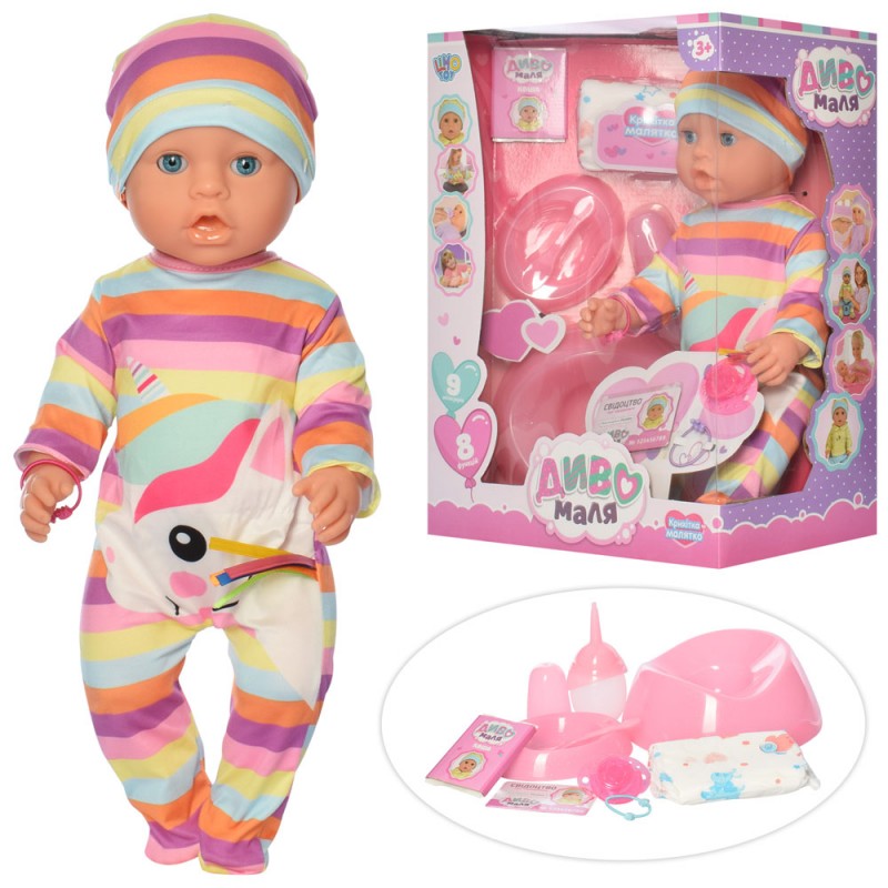 

Пупс функциональный, игрушка кукла Limotoy с аксессуарами , YL037F-DM-S-UA