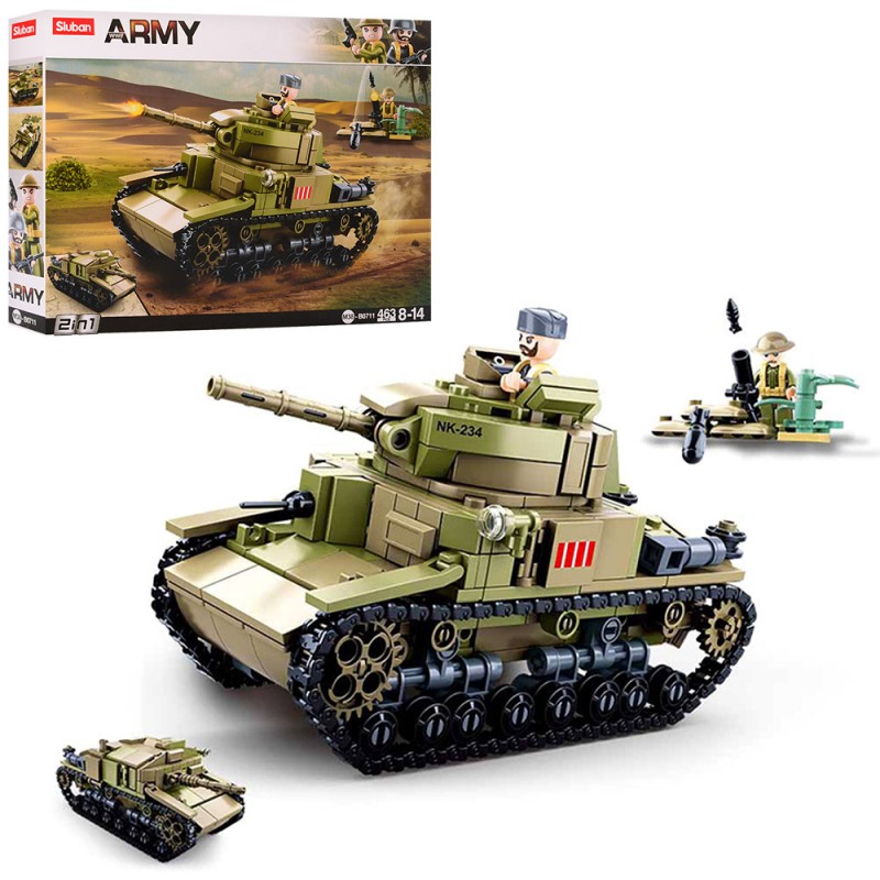 

Конструктор военный SLUBAN танк, фигурки, 463 детали ( M38-B0711)