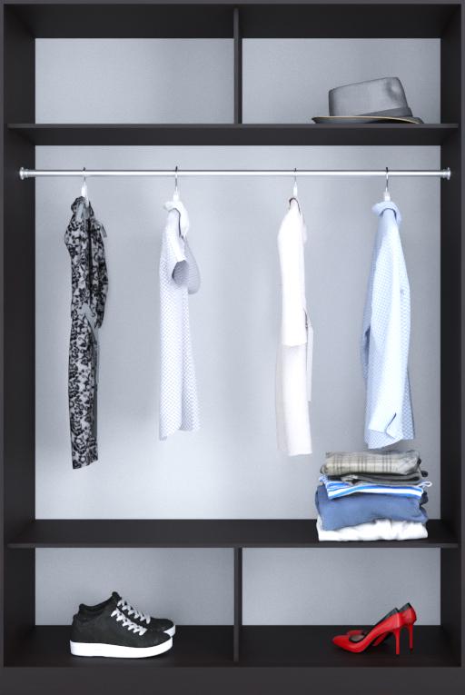 

Гардероб открытый Luxe CLS-2 100 x 210 x 45 см Венге магия