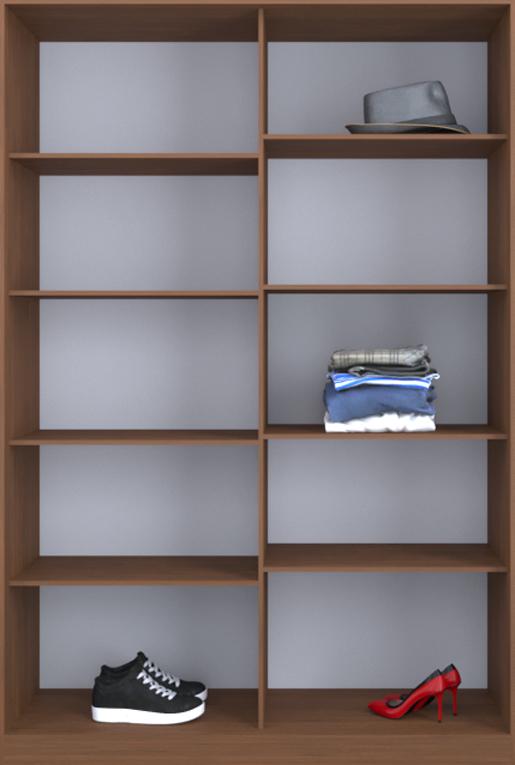 

Гардероб открытый Luxe CLS-3 190 x 200 x 60 см Орех лесной