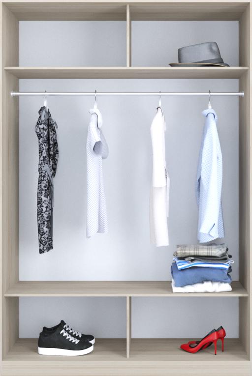

Гардероб открытый Luxe CLS-2 200 x 200 x 45 см Дуб молочный