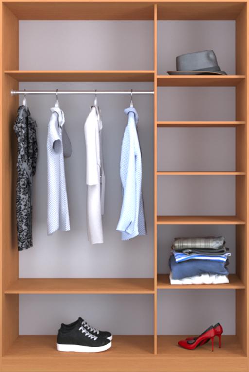 

Гардероб открытый Luxe CLS-1 110 x 240 x 60 см Ольха темная