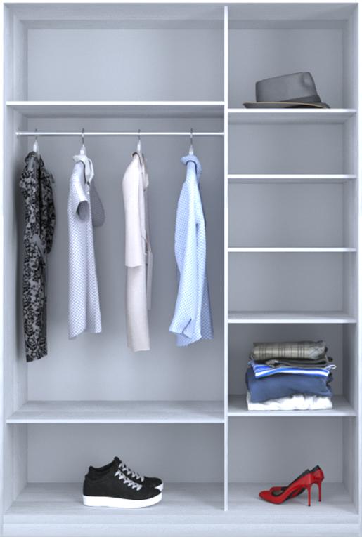 

Гардероб открытый Luxe CLS-1 140 x 220 x 45 см Белое дерево