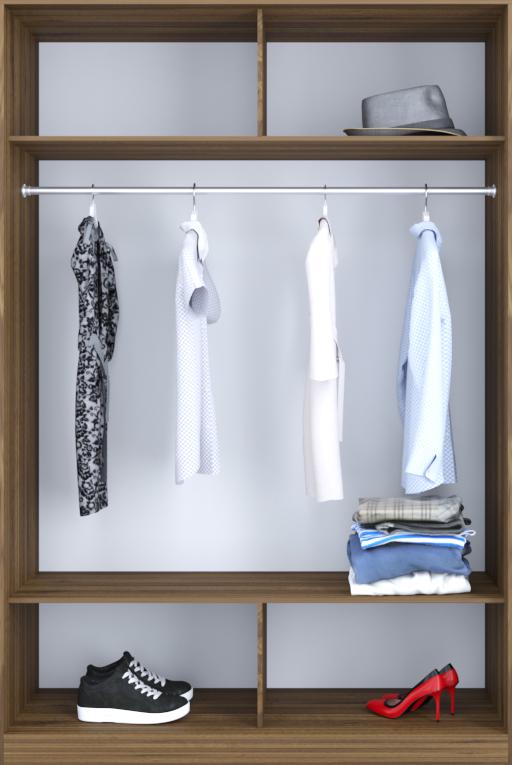 

Гардероб открытый Luxe CLS-2 150 x 200 x 45 см Зебрано темный