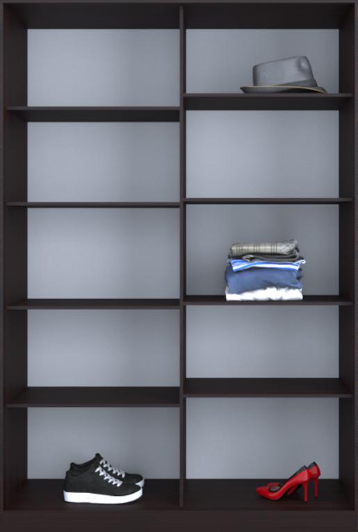 

Гардероб открытый Luxe CLS-3 150 x 220 x 60 см Венге магия